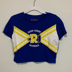 ROYAL BLUE GRAPHIC CROP TEE | RIVER VIXENS BIG R RIVERDALE | EXCELLENT CONDITION